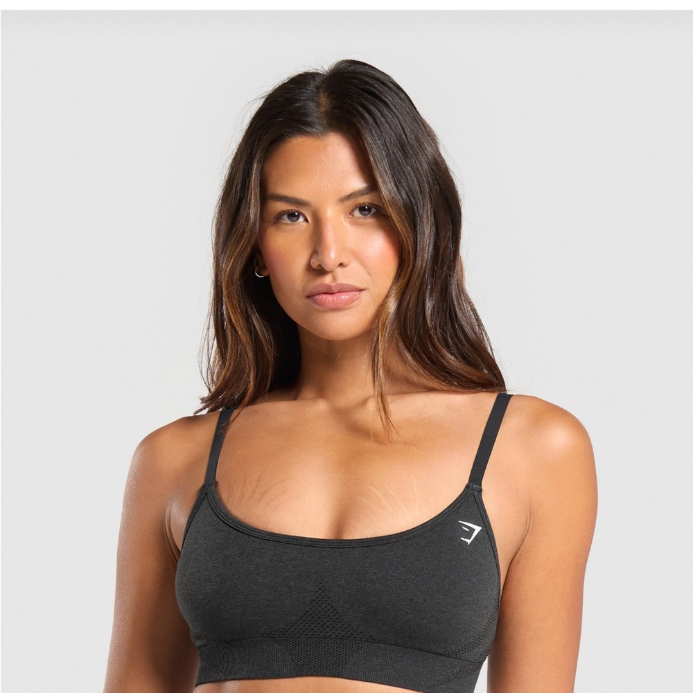 Gymshark Black Sports Bra with Adjustable Straps